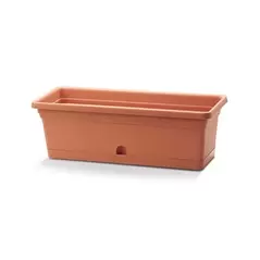 Crescent 24"x8" Rectangle Emma Planter Terra Cotta