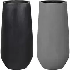MCarr 8pc Tall Round Fiberstone Planter Pallet Mixed