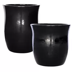 MCarr 30pc Tall Hourglass Planter Pallet Glossy Black