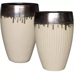 MCarr 15pc Ribbed Planter Pallet Gold Yellow Cream