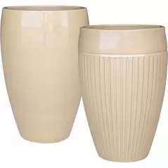 MCarr 15pc Ribbed Planter Pallet Yellow Cream