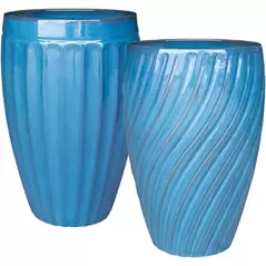 MCarr 15pc Tall Swirl Planter Pallet Ultra Marine