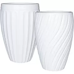 MCarr 15pc Tall Swirl Planter Pallet White