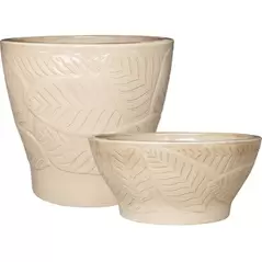 MCarr 32pc Large Leaf Planter Pallet Yellow Cream