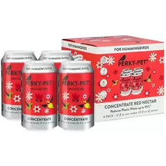 Perky Pet 4pk 12oz Can Concentrate 44% Sugar Nectar Red