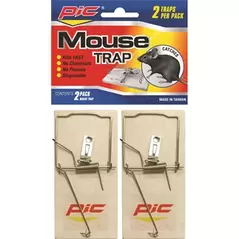 Pic 2pk Wood Mouse Trap