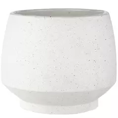 SSI 6.5" Stoneware Tapered Pot White