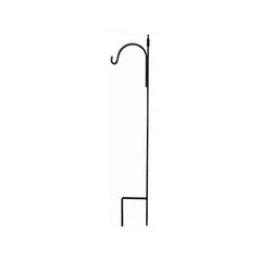 AGW Square Short Single Finial Matte Black