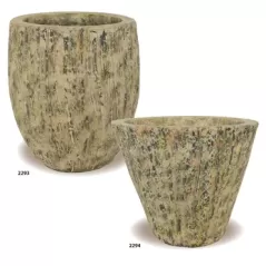 MCarr 30PC Wood Pattern Planter Plt Mossy Yellow
