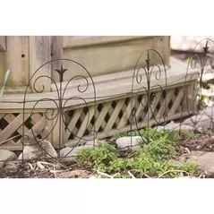 Panacea 18"x8' Romantic Folding Fence Black