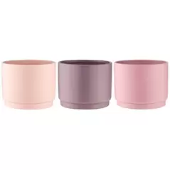 SSI 7.2"x5.6" Stepped Planter Canyon Rose