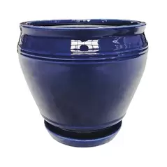 Southern Patio 12" Collins Planter Blue Finish