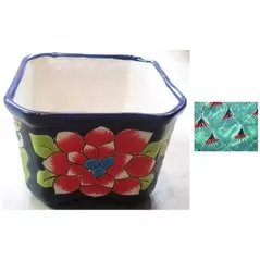 Talavera 12" Square Planter with Feet
