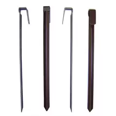 Valley View 1" x 4" Poly Board Metal Stake Brown