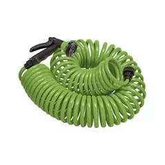 Orbit 50' Coil Hose with Nozzle Green