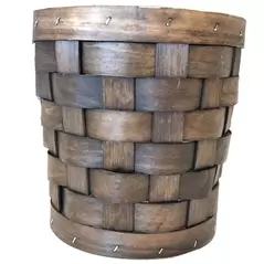 Gardener Select 6" Dark Wood Basket Planter with Liner 36/CS