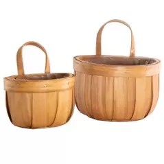 Gardener Select 2pc Wood Wall Basket Planters 24/CS