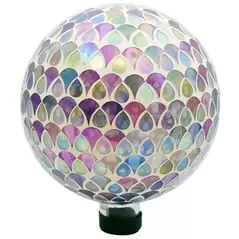 Gardener Select 10" Mixed Collage Glass Garden Globe