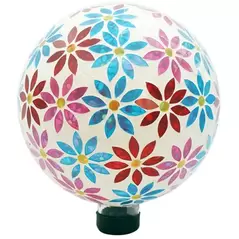 Gardener Select 10" Blue Red Orb Glass Garden Globe