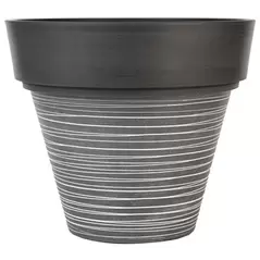 Gardener Select 12" Carved Finish Look Light Grey Planter