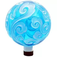 Gardener Select 10" Sea Blue Glass Garden Globe