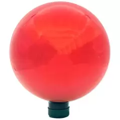 Gardener Select 10" Metallic Red Glass Garden Globe