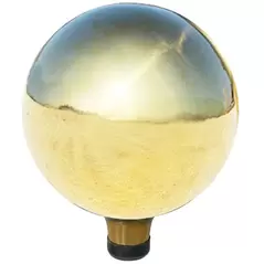Gardener Select 10" Metallic Golden Orb Glass Garden Globe