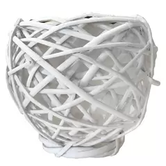 Gardener Select 6"x6.25"H White Willow Round Planter 24/CS