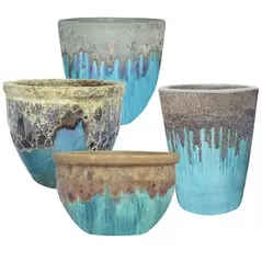 MCarr 26pc Mixed Planter Pallet Volcanic Milky Blue