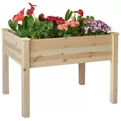 Master Gardner 48x34x35 Garden Table Natural No Tools Required