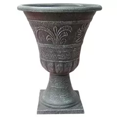 GROWER SELECT ENVIROBLEND 16IN TUMBLED SCROLL URN WEATHERED BLACK 4/CS