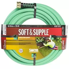 Swan 5/8"x75' Soft & Supple Reinforced Rubber/Vinyl Garden Hose
