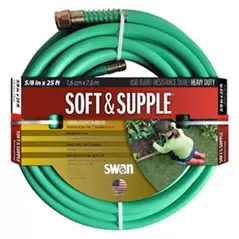 Swan 5/8"x25' Soft & Supple Reinforced Rubber/Vinyl Garden Hose