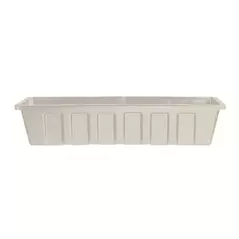 Novelty 18" Polypro Flower Box Planter White