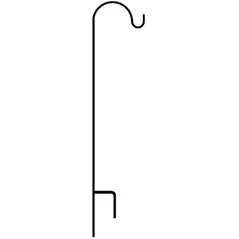 AGW 65"x12" Short Single Shepherd Hook Black