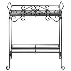 Deer Park 2 Tier Rectangular Plant Stand Black
