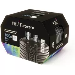 FITT 5/8"x100' Force Pro Grey w/ Blue Strip Hose