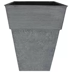 HC 13" Avino Square Planter Oxidized Black Listo
