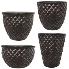 MCarr 26pc Diamond Planter Pallet Glossy Black