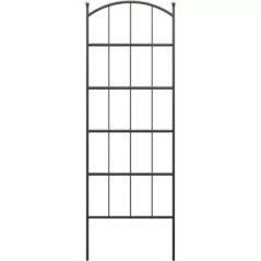 Panacea 75" Modern Farmhouse Trellis Black