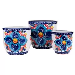 Sun Ceramica Madrid Planter Set of 3 Espana