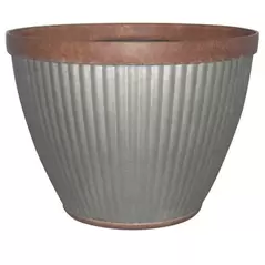 Southern Patio 20.5" Westlake Round Planter Galvanized