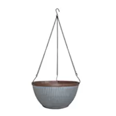 Southern Patio 12" Westlake Hanging Basket Rustic Galvanized