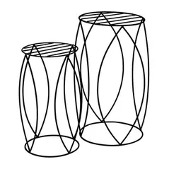 AGW UrbanGarden Round Table Matte Black