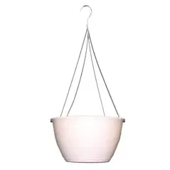 BLD 10.00 SAUCERLESS HANGING BASKET WHITE WITH 19" FLEX WIRE HANGER 50 PER CASE 36 CASES PER PALLET