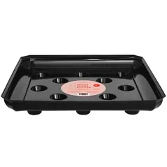 CWP 12" Square Black Carpet Saver Heavy Footed Saucer