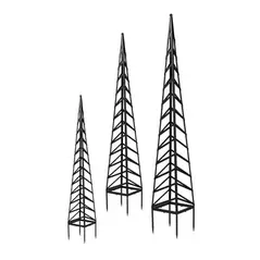 Deer Park Solera Topiaries Set of 3 Black