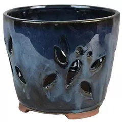 MCarr 5.1" Butterfly Orchid Pot Ocean Blue