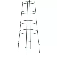 Oregon Wire Sturdy Plant Cage - 44" 4 Legs With Foot Pegs, 4 Rings, 2.5 Ga Galvanized Wire