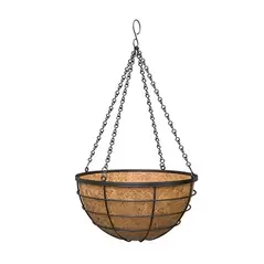 Panacea 14" Modern Farmhouse Hanging Basket Black